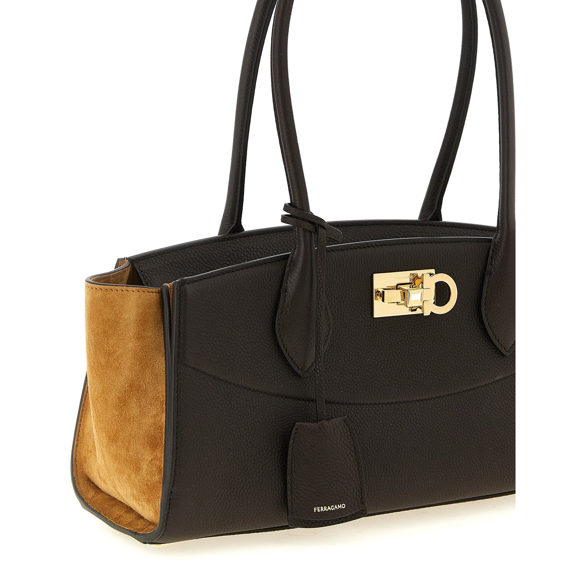 Brown Calfskin Shoulder Bag