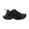Black Polyurethane Chunky Sneakers