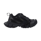 Black Polyurethane Chunky Sneakers