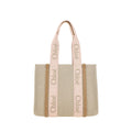 Brown Linen Shoulder Bag