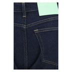 Blue Cotton Flared Jeans