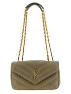 Bicolor Lamb Leather Shoulder Bag