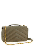 Bicolor Lamb Leather Shoulder Bag