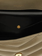 Bicolor Lamb Leather Shoulder Bag