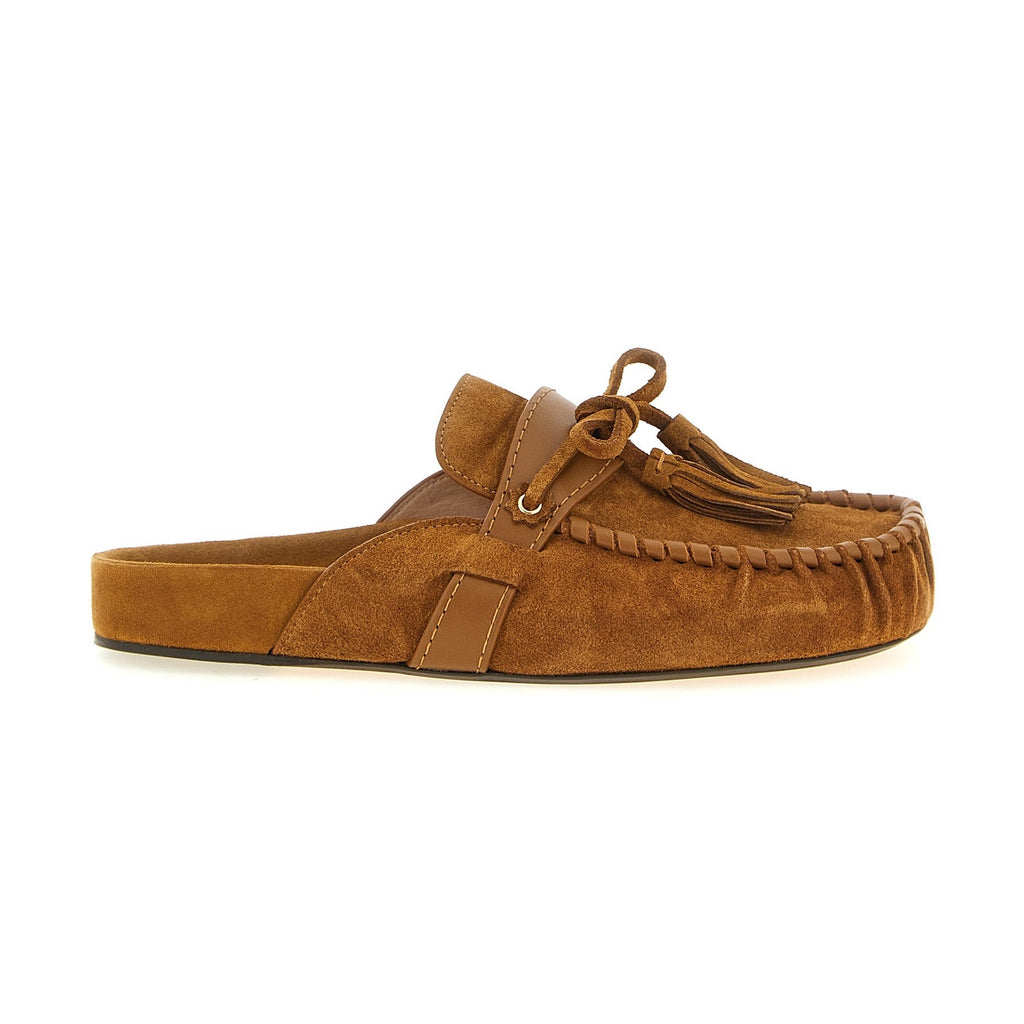 Brown Cowhide Slip-On Loafers