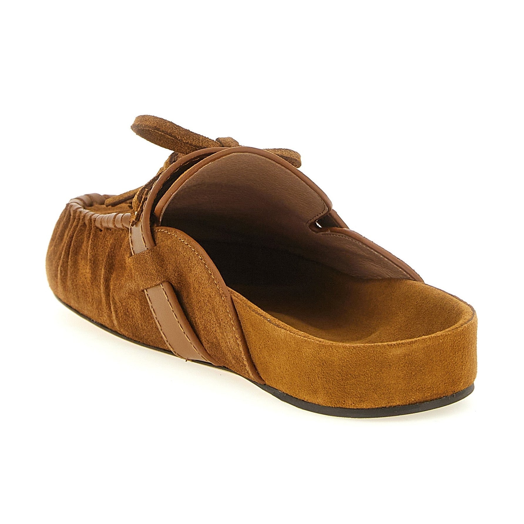 Brown Cowhide Slip-On Loafers