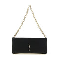 Black Elastane Clutch Bag