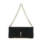 Black Elastane Clutch Bag
