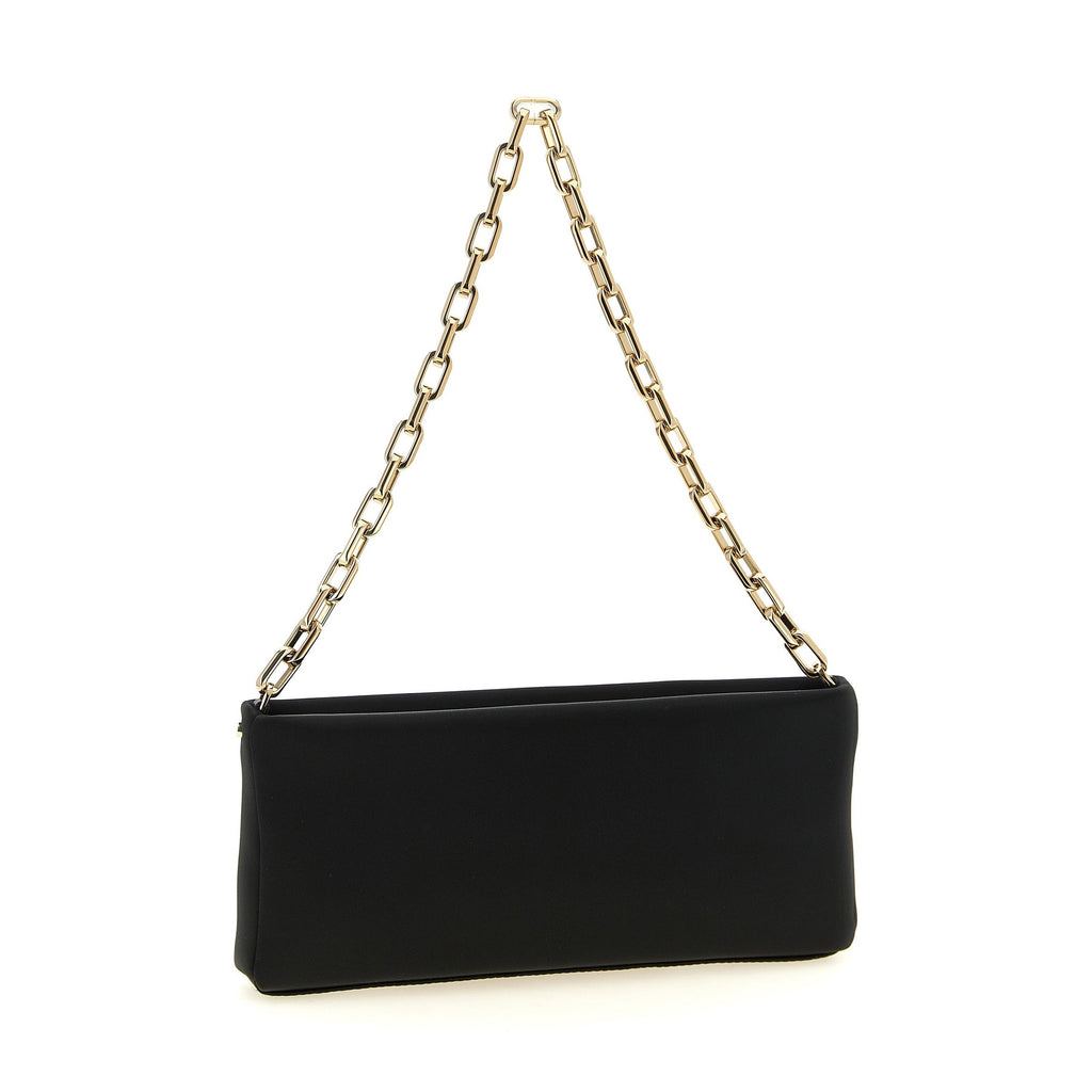 Black Elastane Clutch Bag