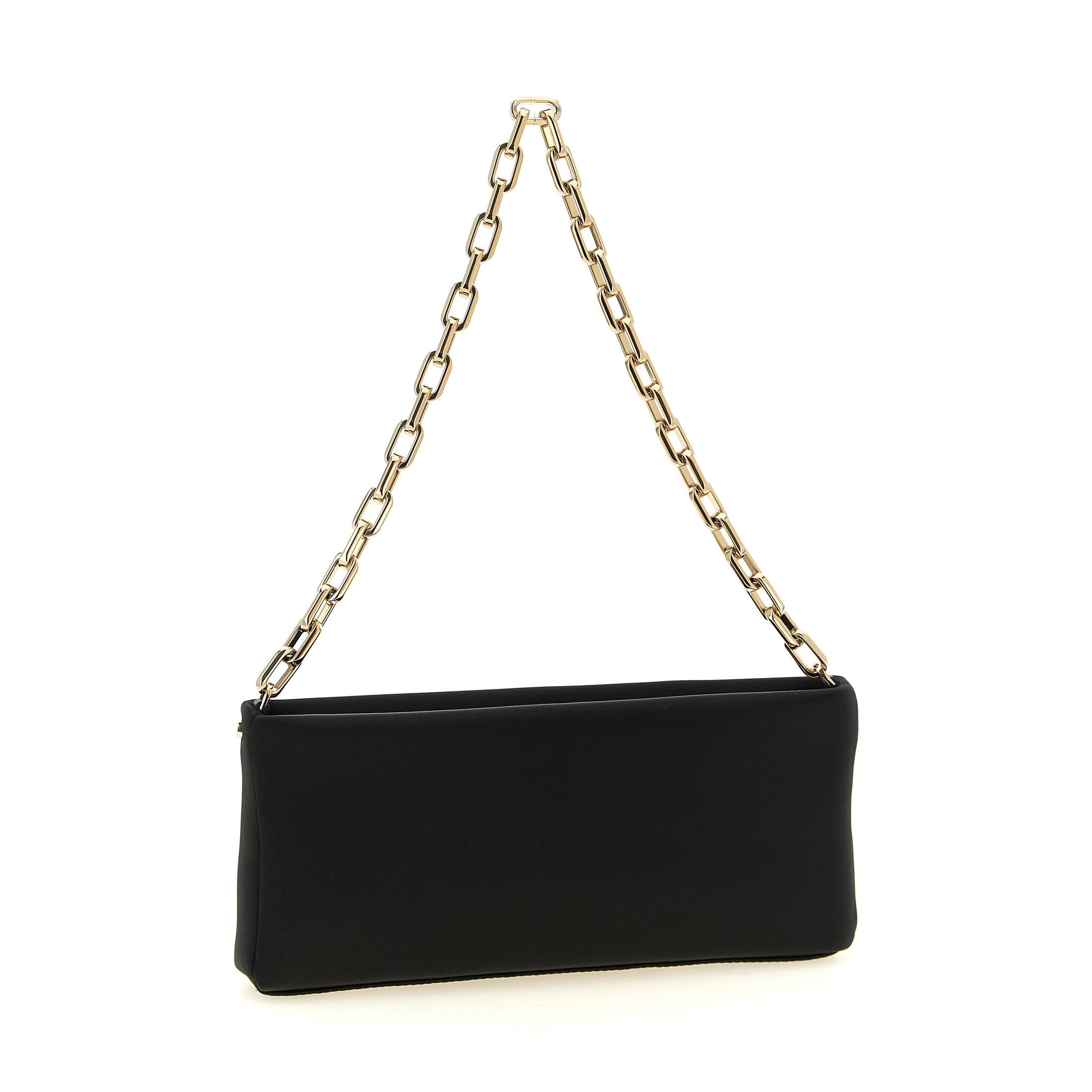 Black Elastane Clutch Bag