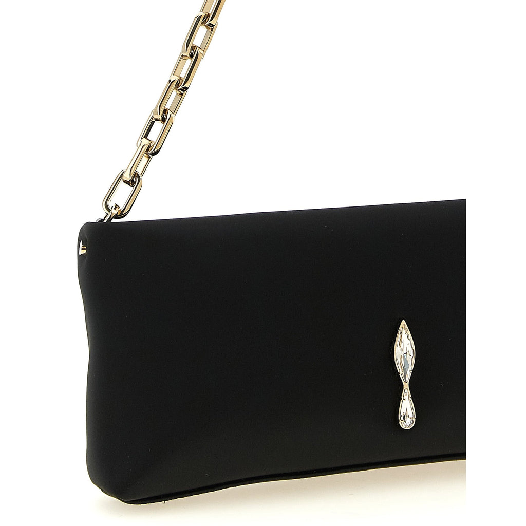 Black Elastane Clutch Bag