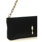 Black Elastane Clutch Bag