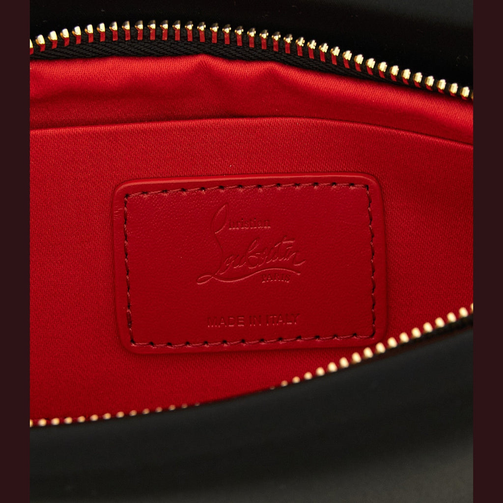 Black Elastane Clutch Bag