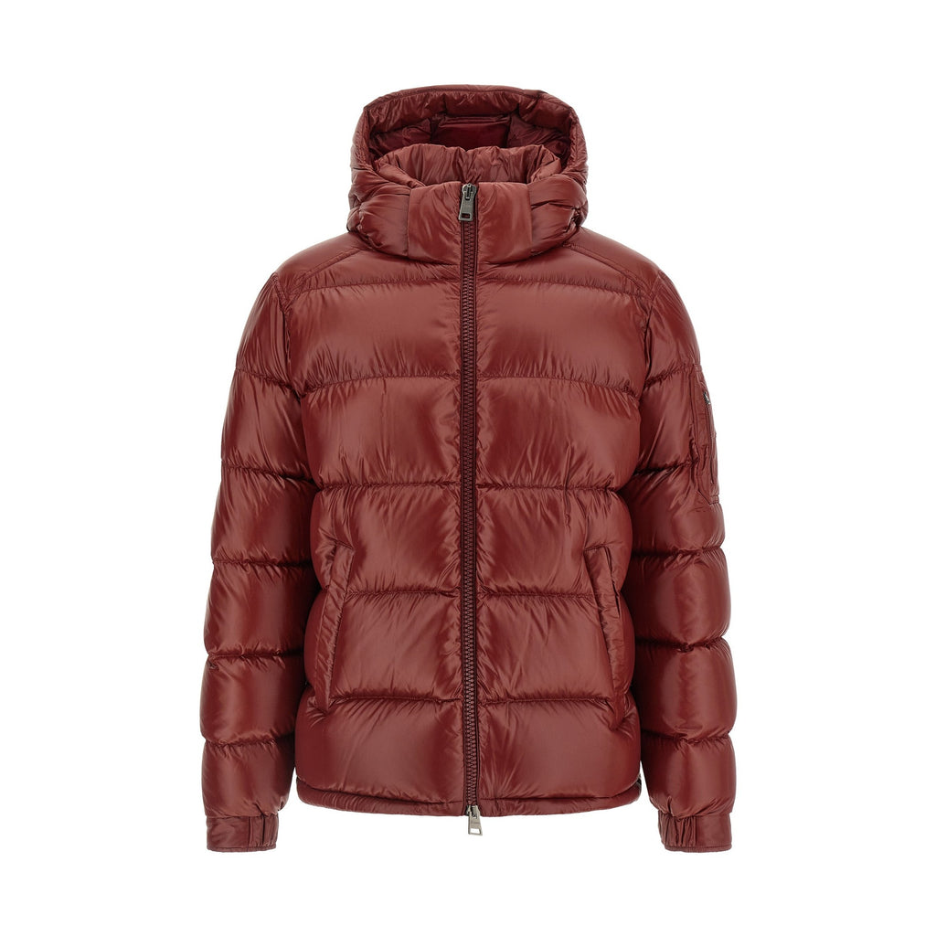 Bordeaux Polyamide Full-Length Jacket