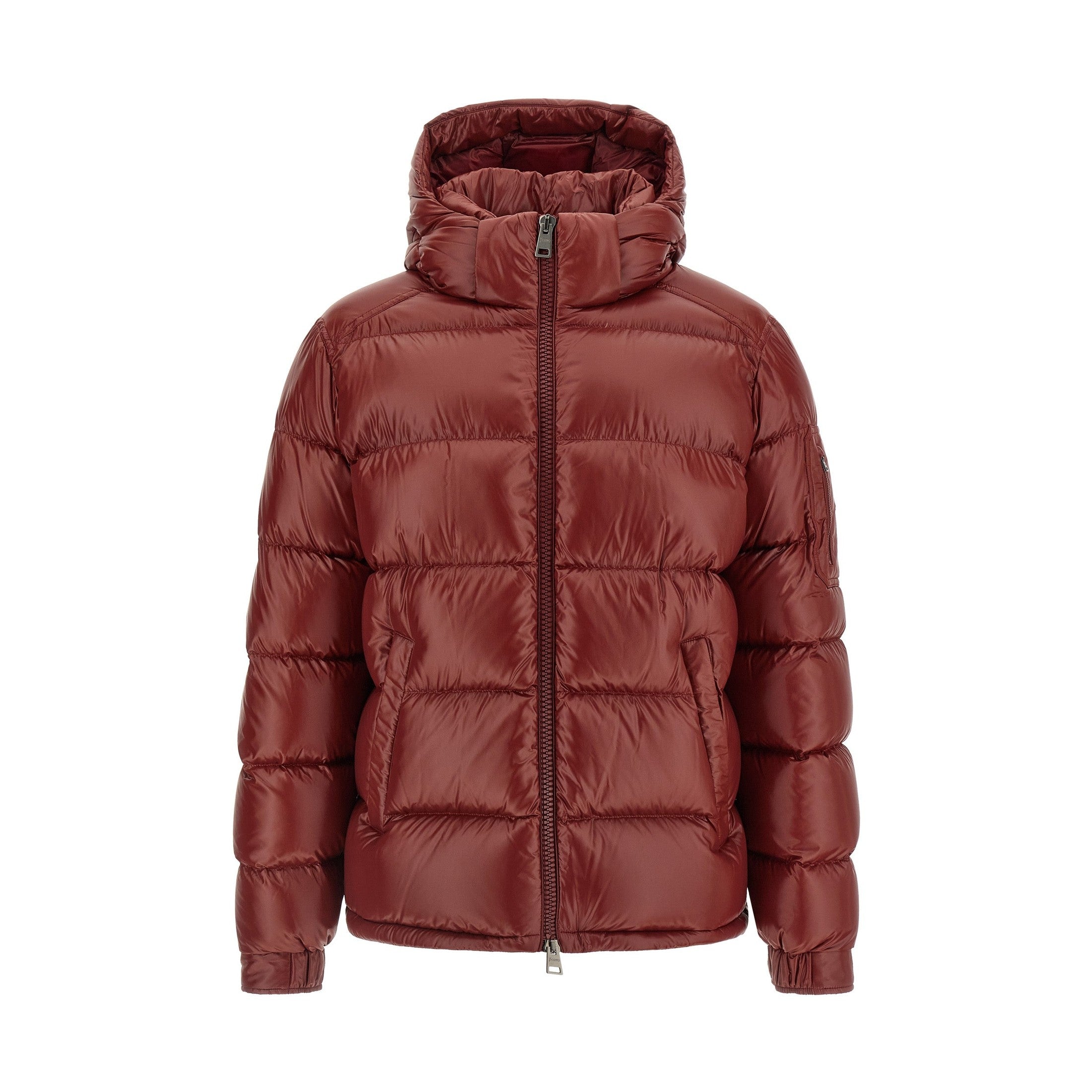 Bordeaux Polyamide Full-Length Jacket