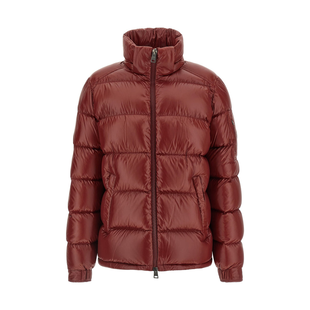 Bordeaux Polyamide Full-Length Jacket