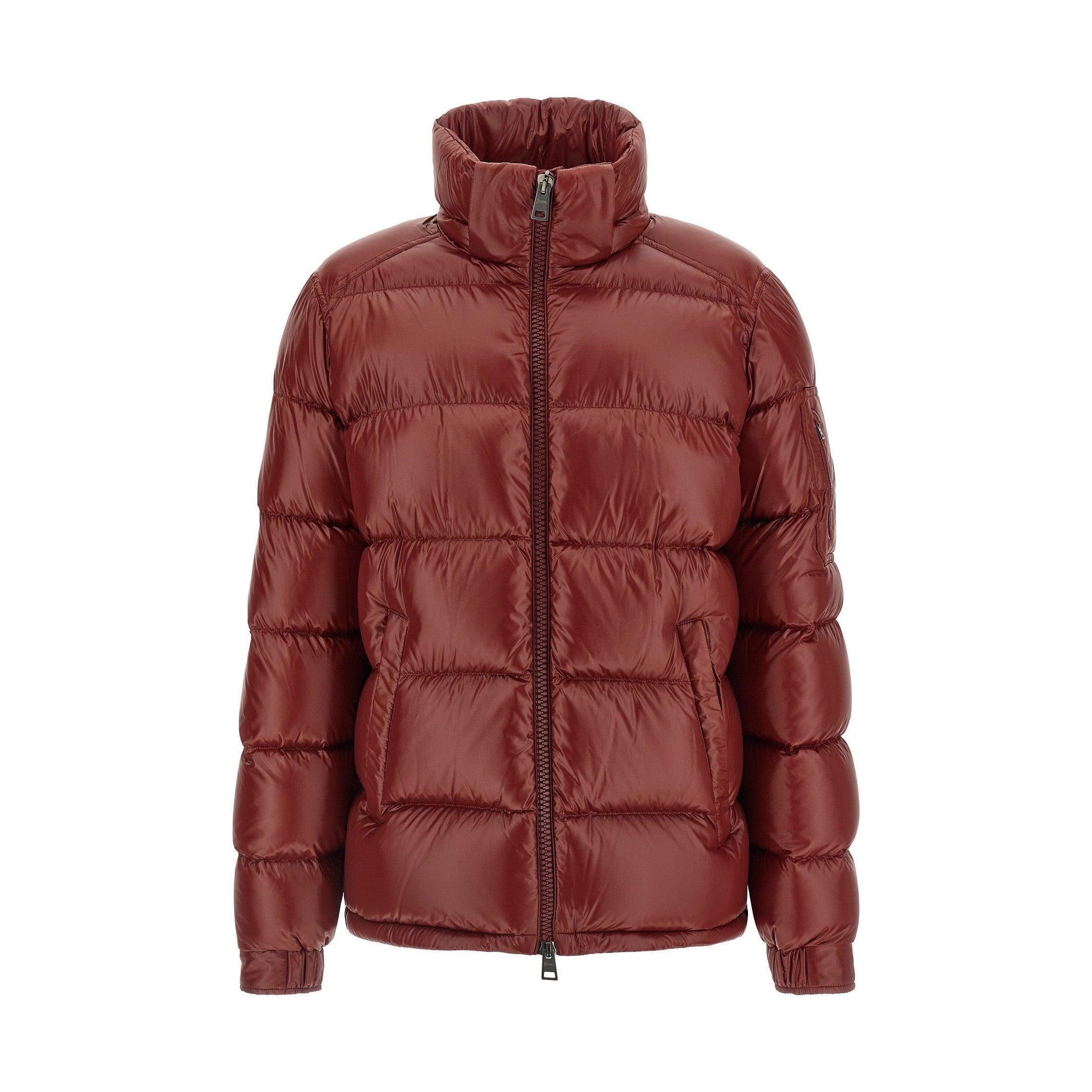 Bordeaux Polyamide Full-Length Jacket