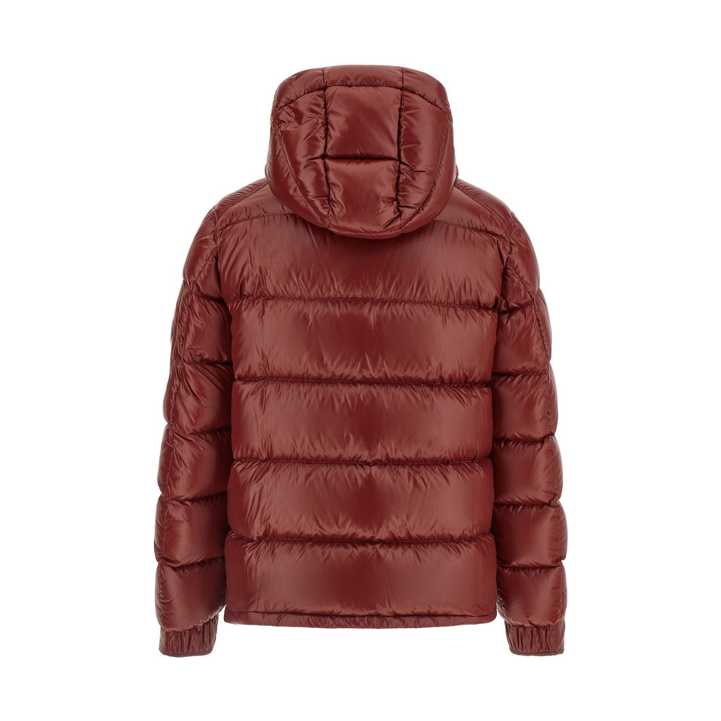 Bordeaux Polyamide Full-Length Jacket
