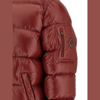 Bordeaux Polyamide Full-Length Jacket