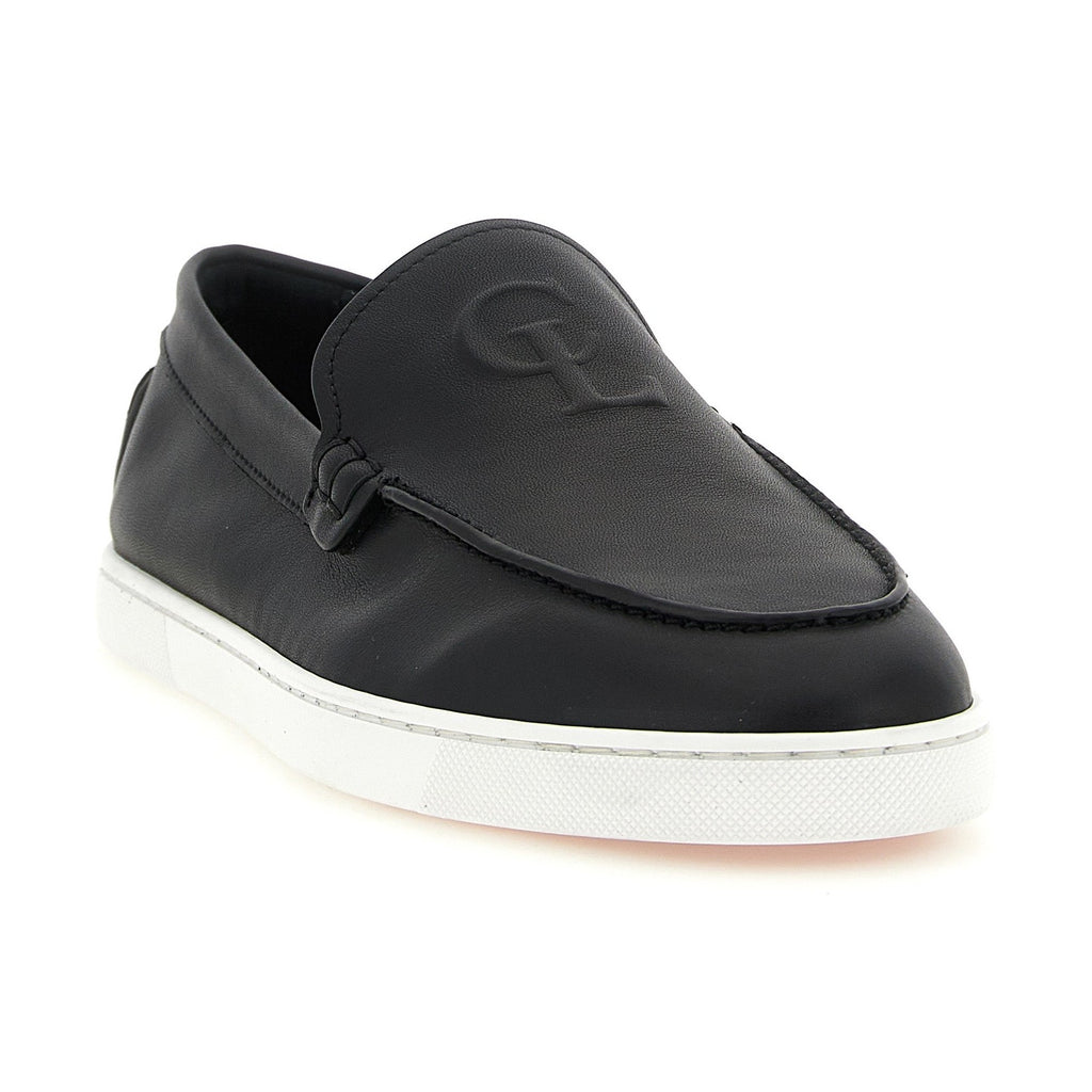 Black Calfskin Slip-On Loafers