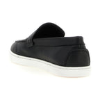 Black Calfskin Slip-On Loafers
