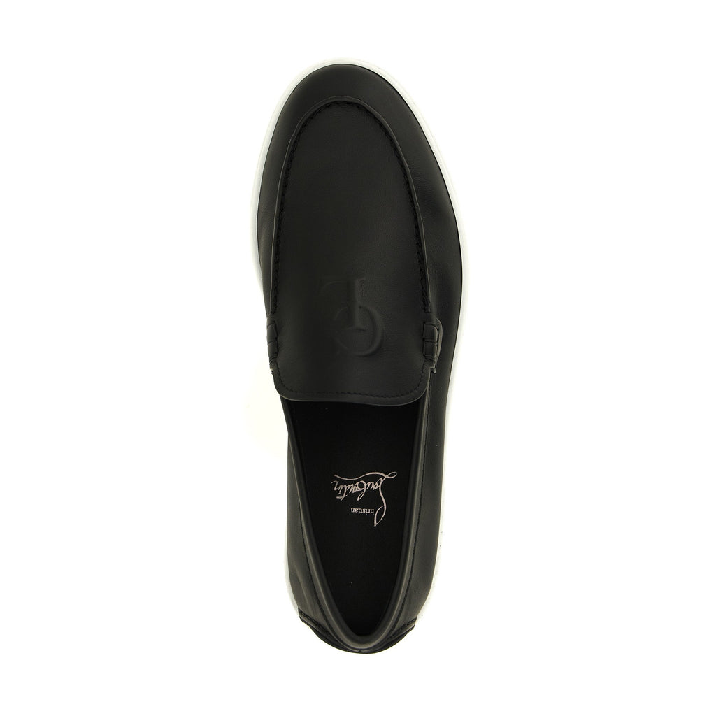 Black Calfskin Slip-On Loafers