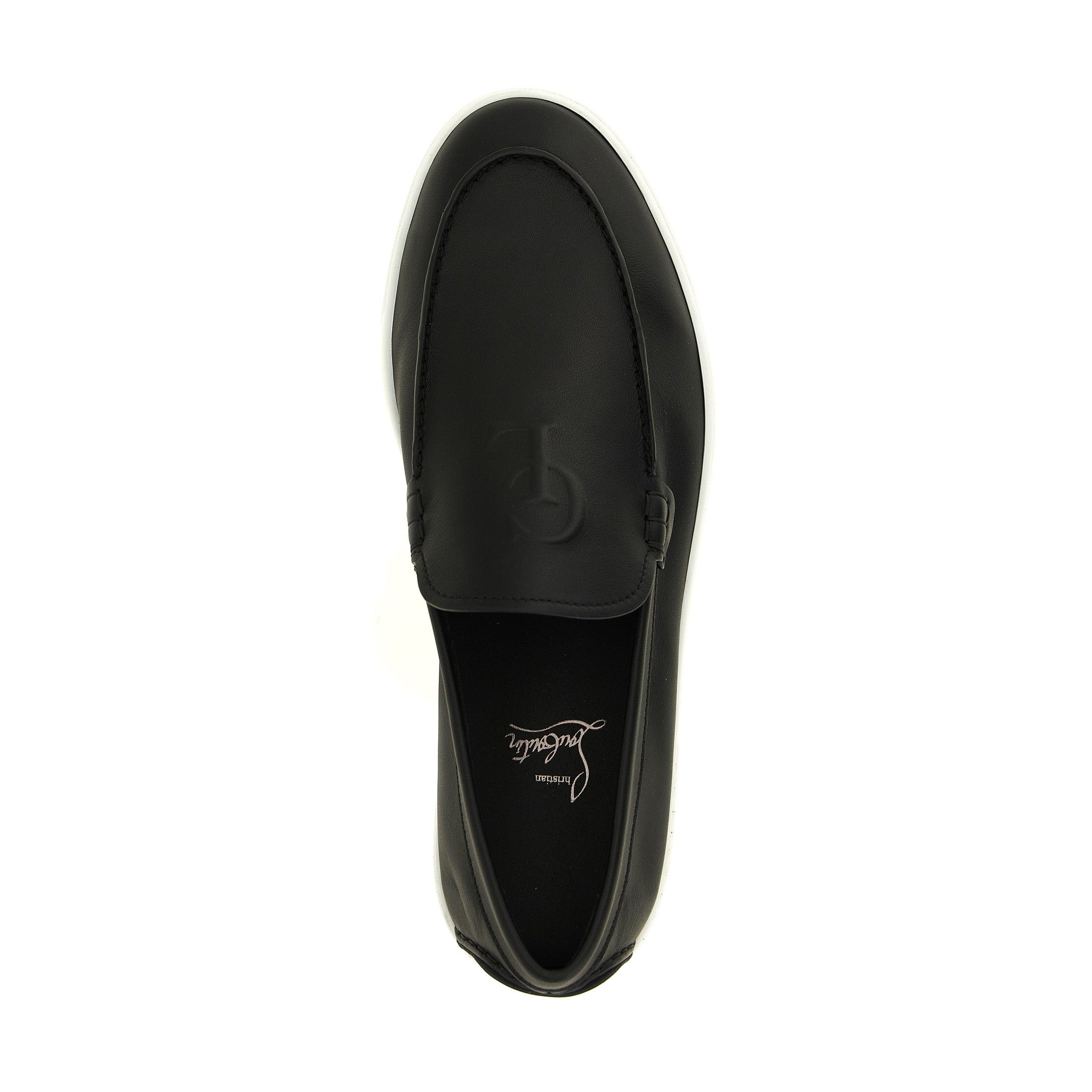 Black Calfskin Slip-On Loafers