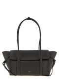 Black Calfskin Shoulder Bag