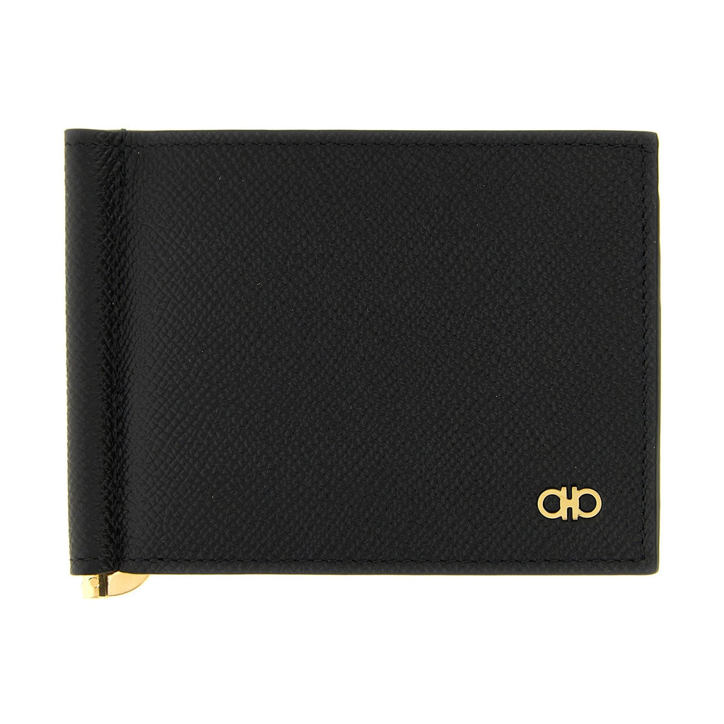 Black Calfskin Money Clip