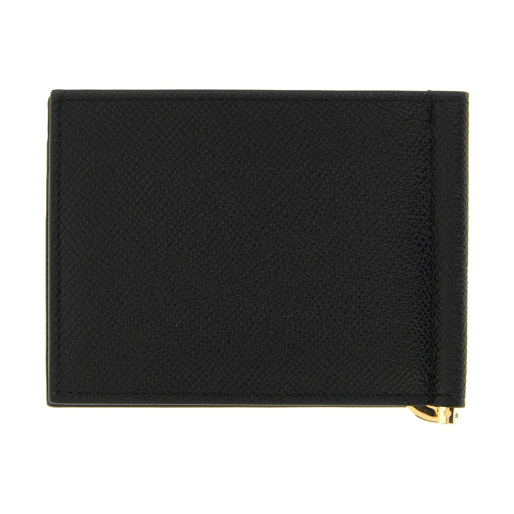 Black Calfskin Money Clip