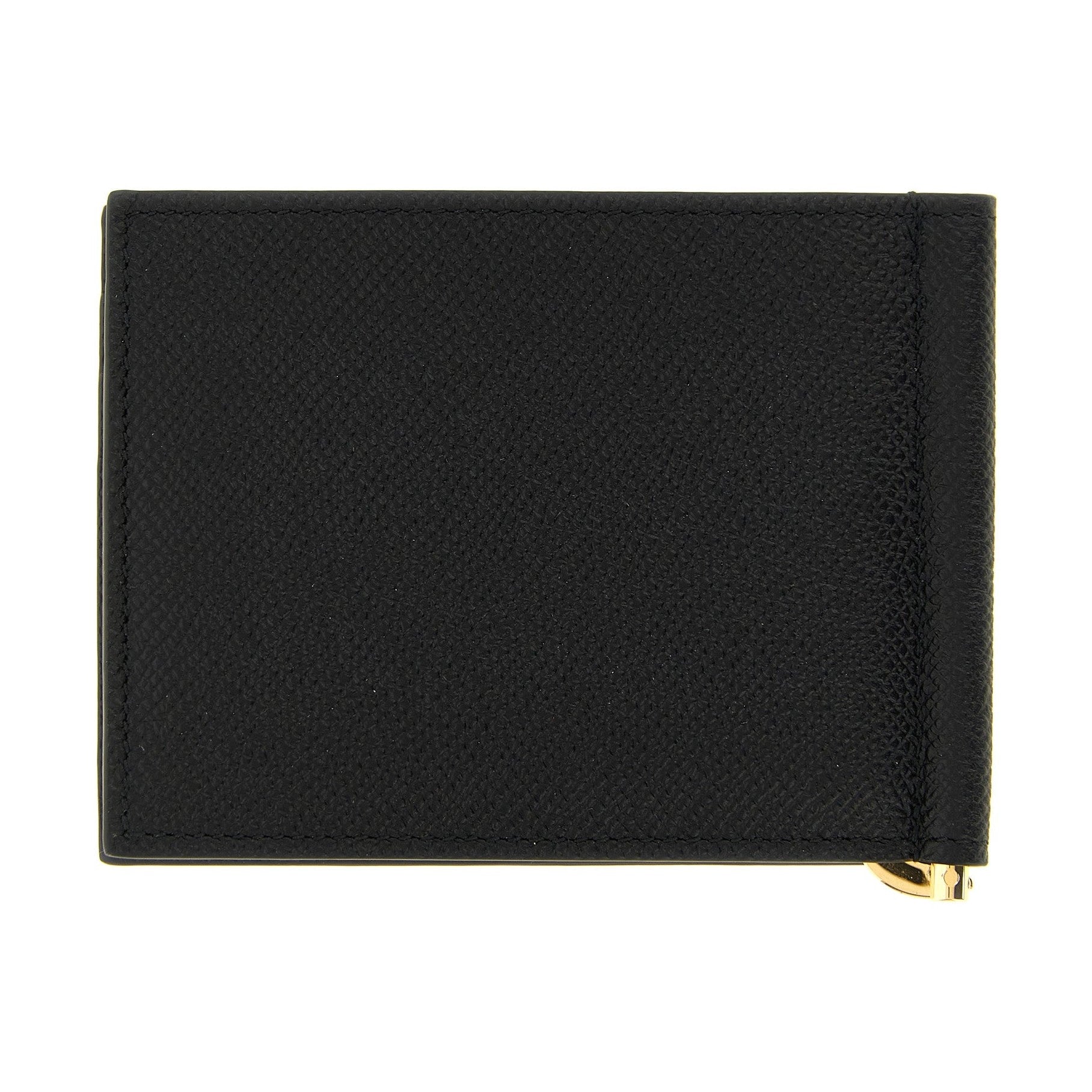 Black Calfskin Money Clip