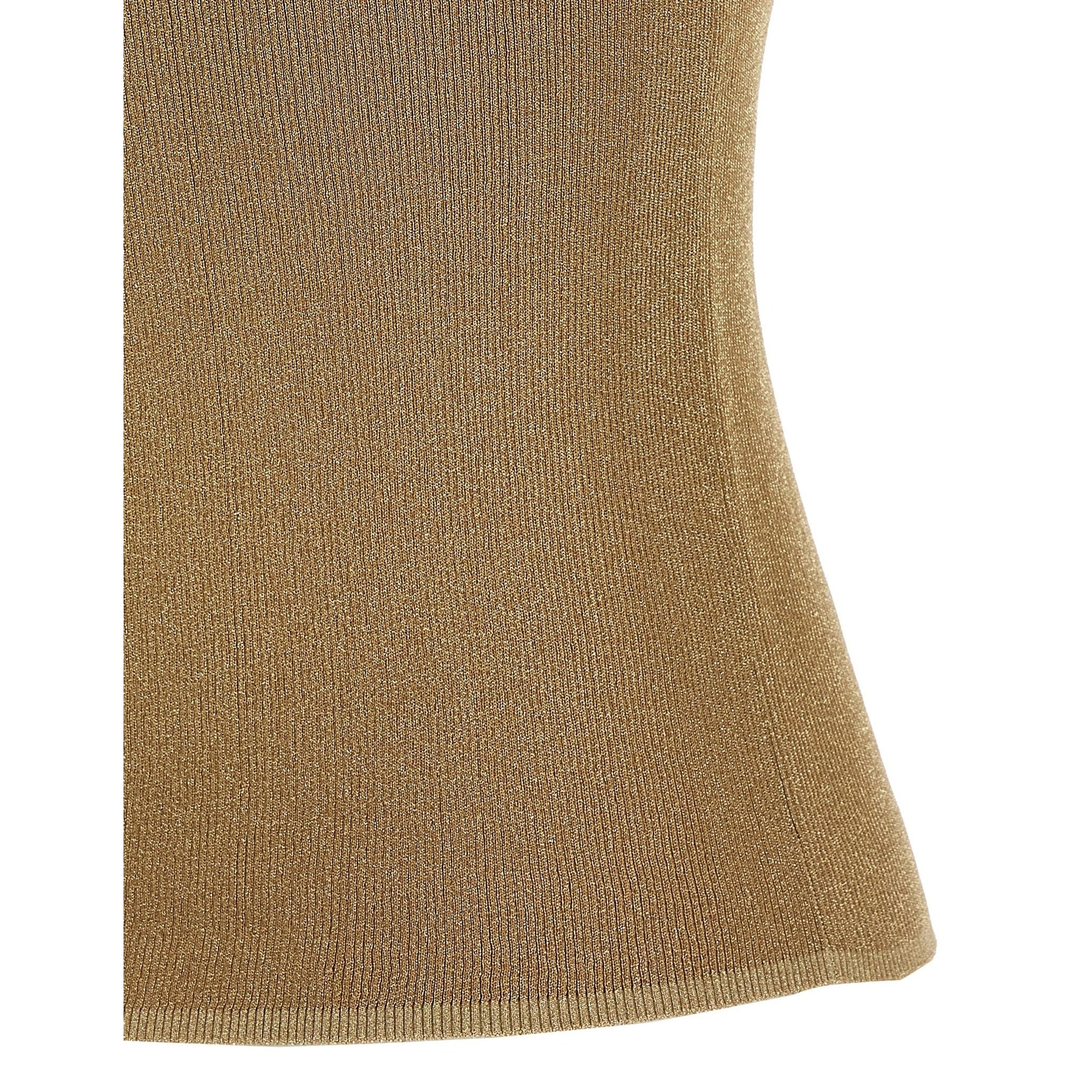 Gold Polyamide Sleeveles T-Shirt