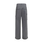 Gray Cotton Cargo Pants