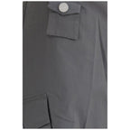 Gray Cotton Cargo Pants