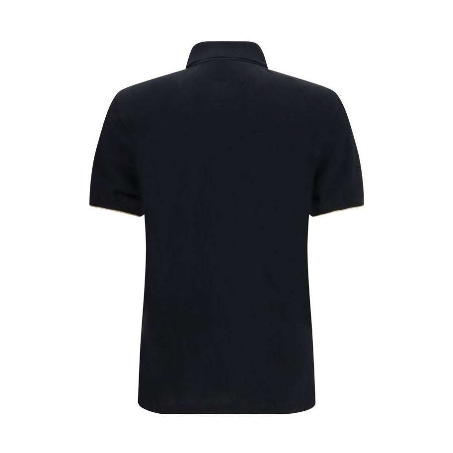 Black Cotton Polo Shirt