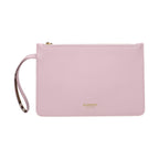 Pink Leather Clutch Bag