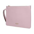 Pink Leather Clutch Bag