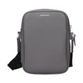 Gray Leather Crossbody Bag