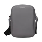 Gray Leather Crossbody Bag