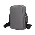 Gray Leather Crossbody Bag
