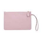 Pink Leather Clutch Bag