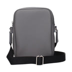 Gray Leather Crossbody Bag