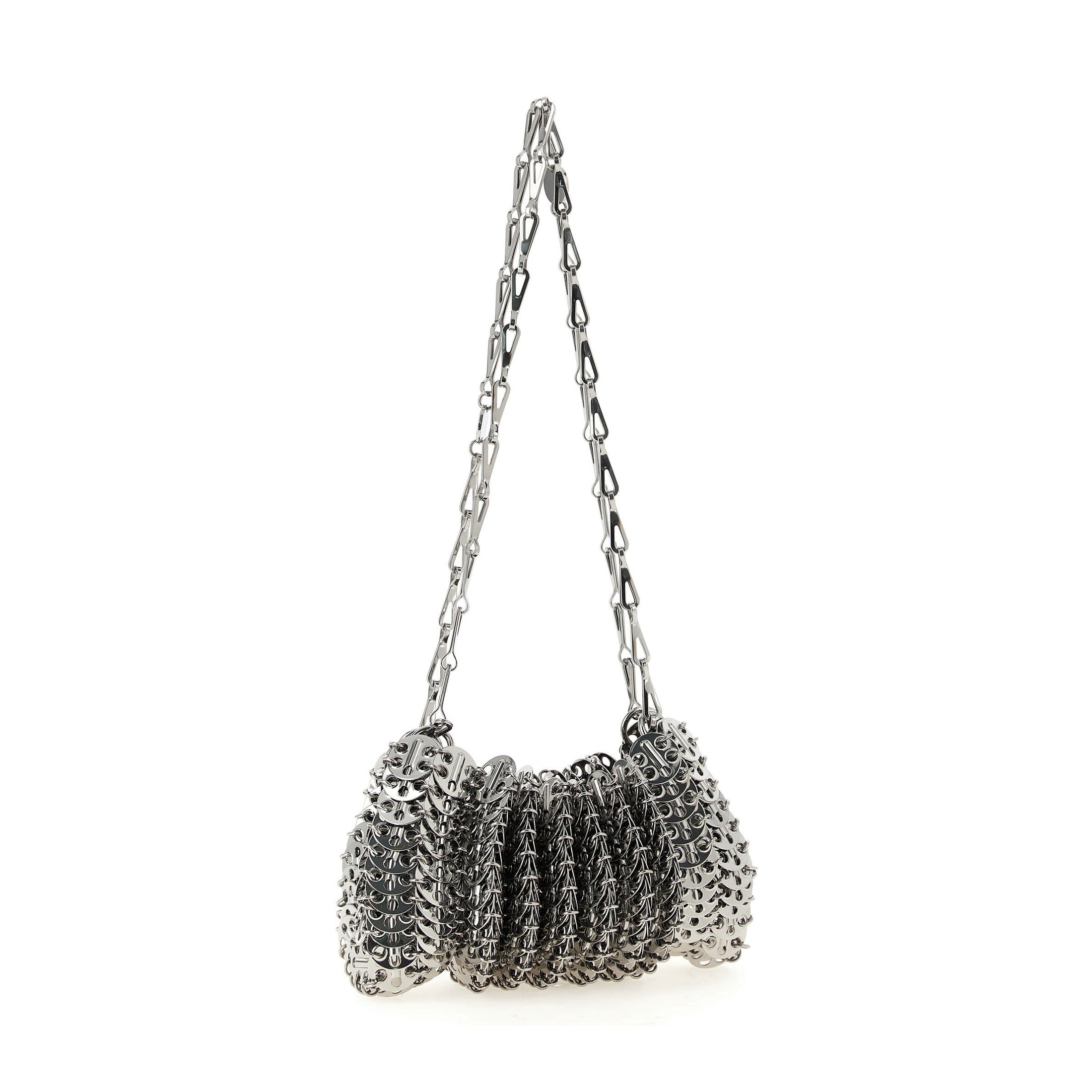 Silver Stainless Steel Shoulder Bag