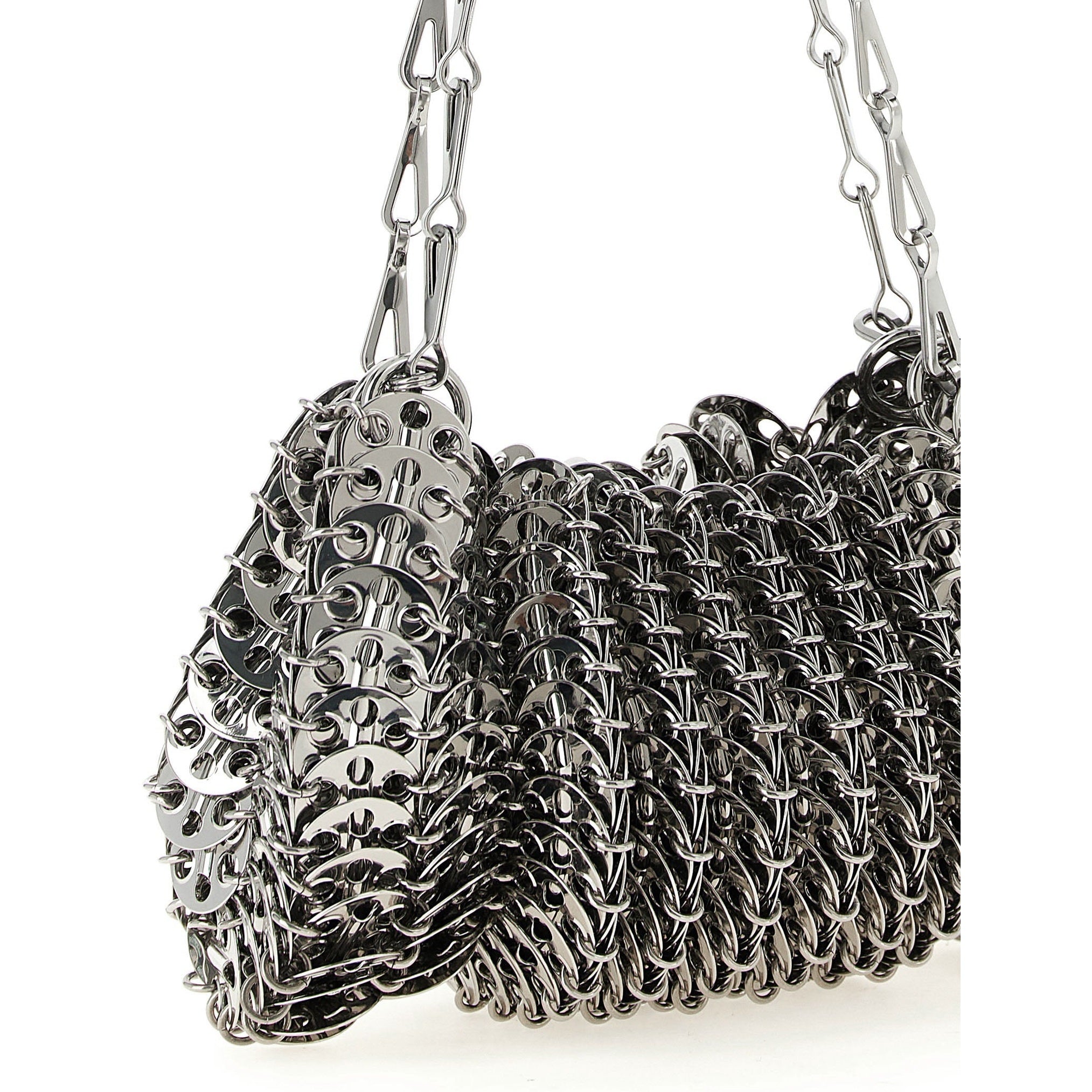 Silver Stainless Steel Shoulder Bag