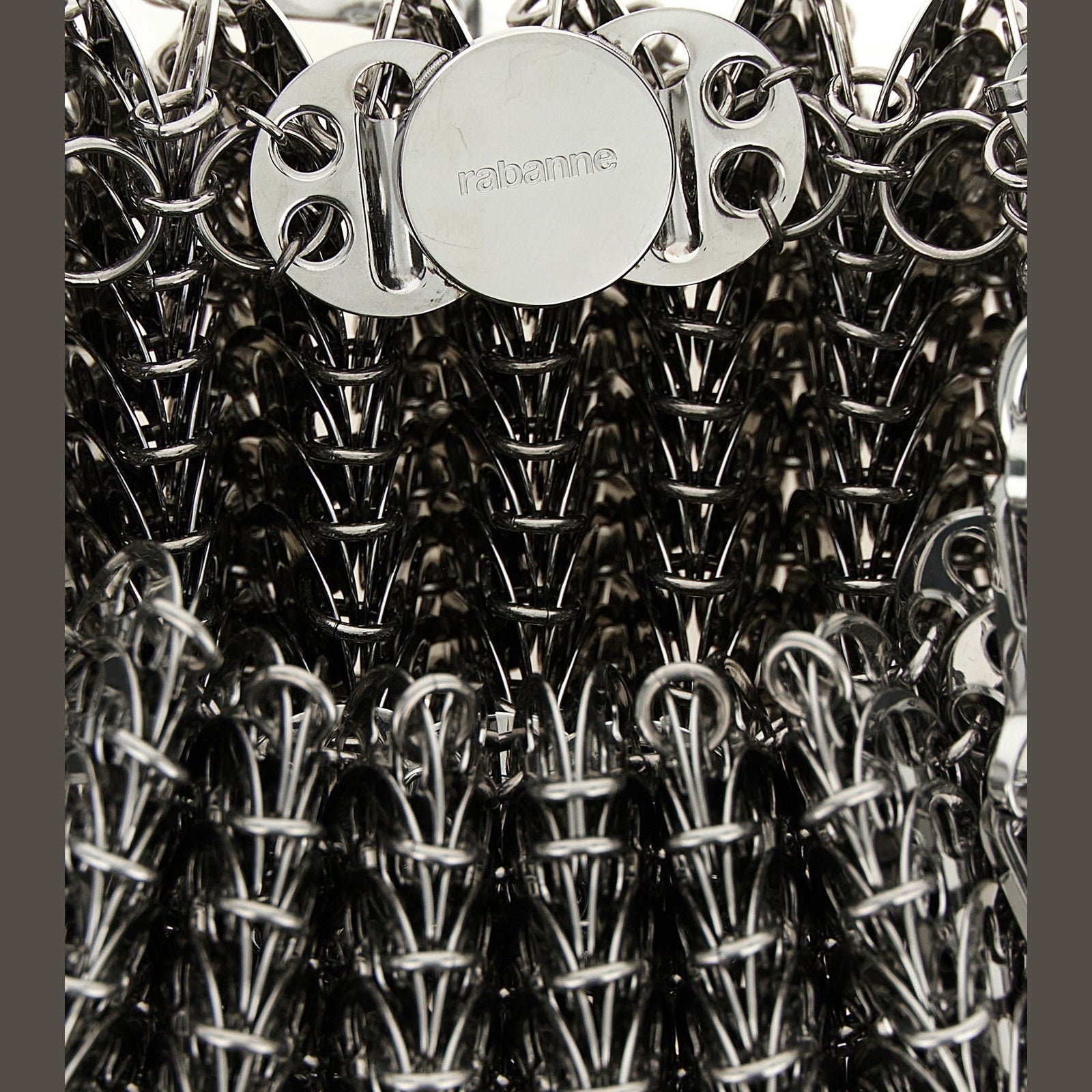 Silver Stainless Steel Shoulder Bag