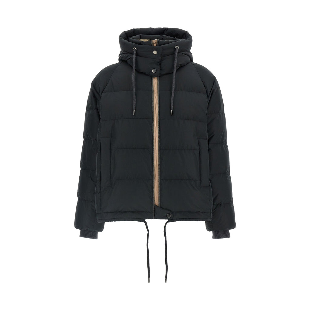 Black Cotton Full-Length Jacket