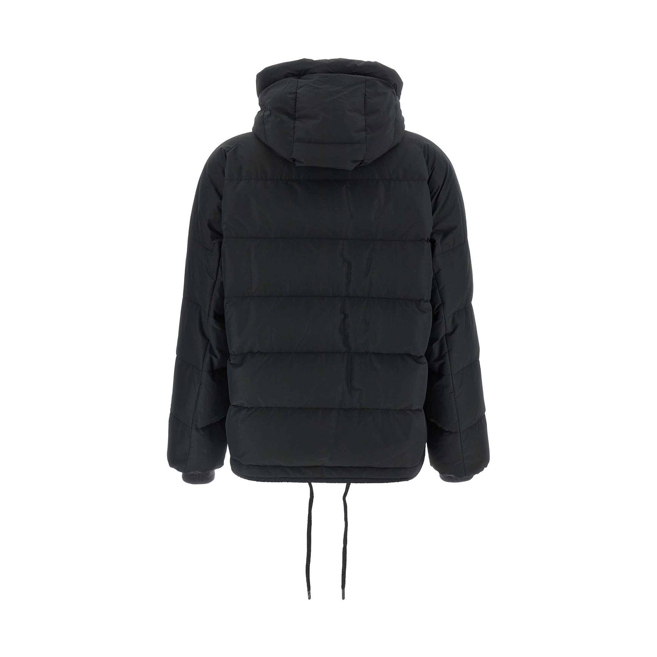 Black Cotton Full-Length Jacket