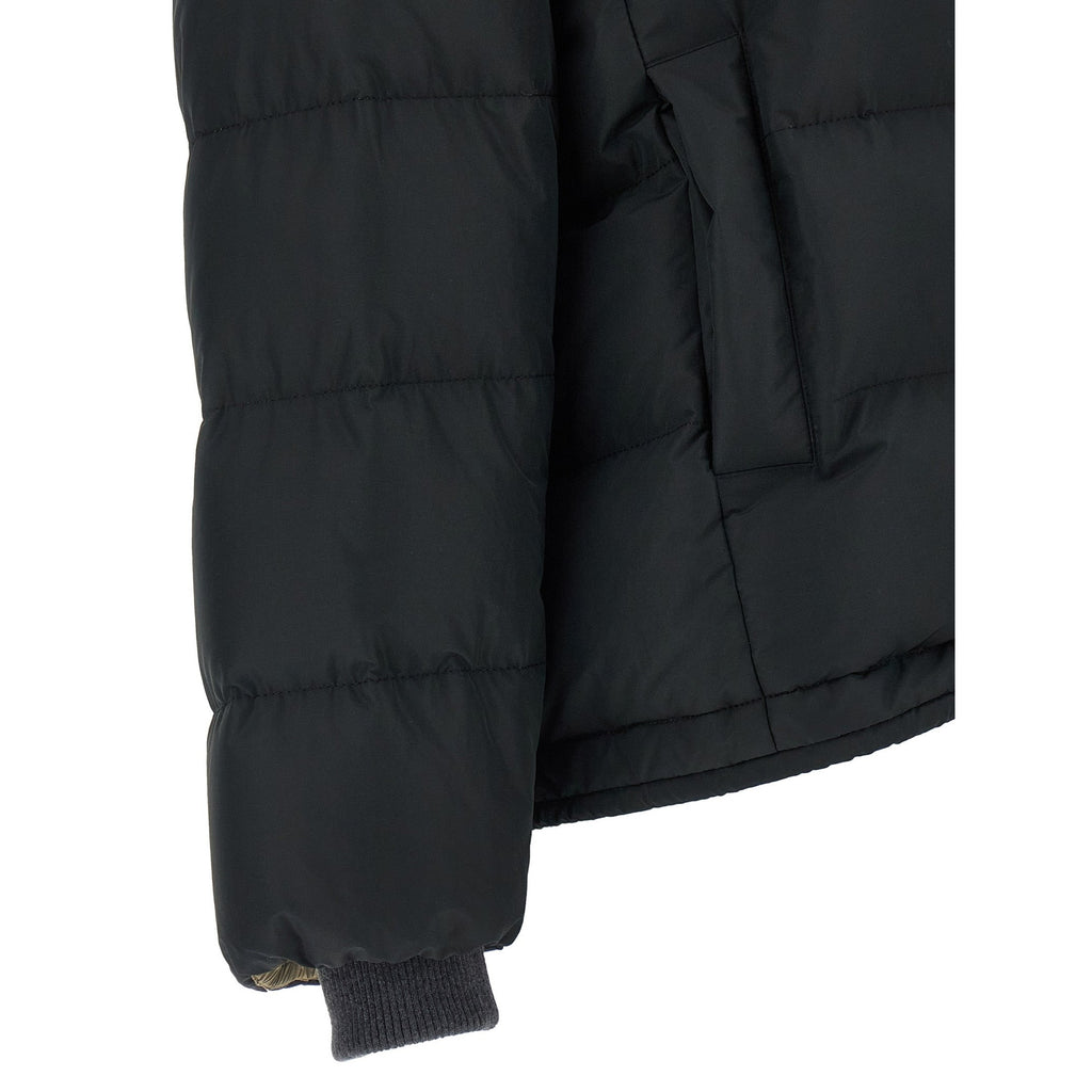 Black Cotton Full-Length Jacket