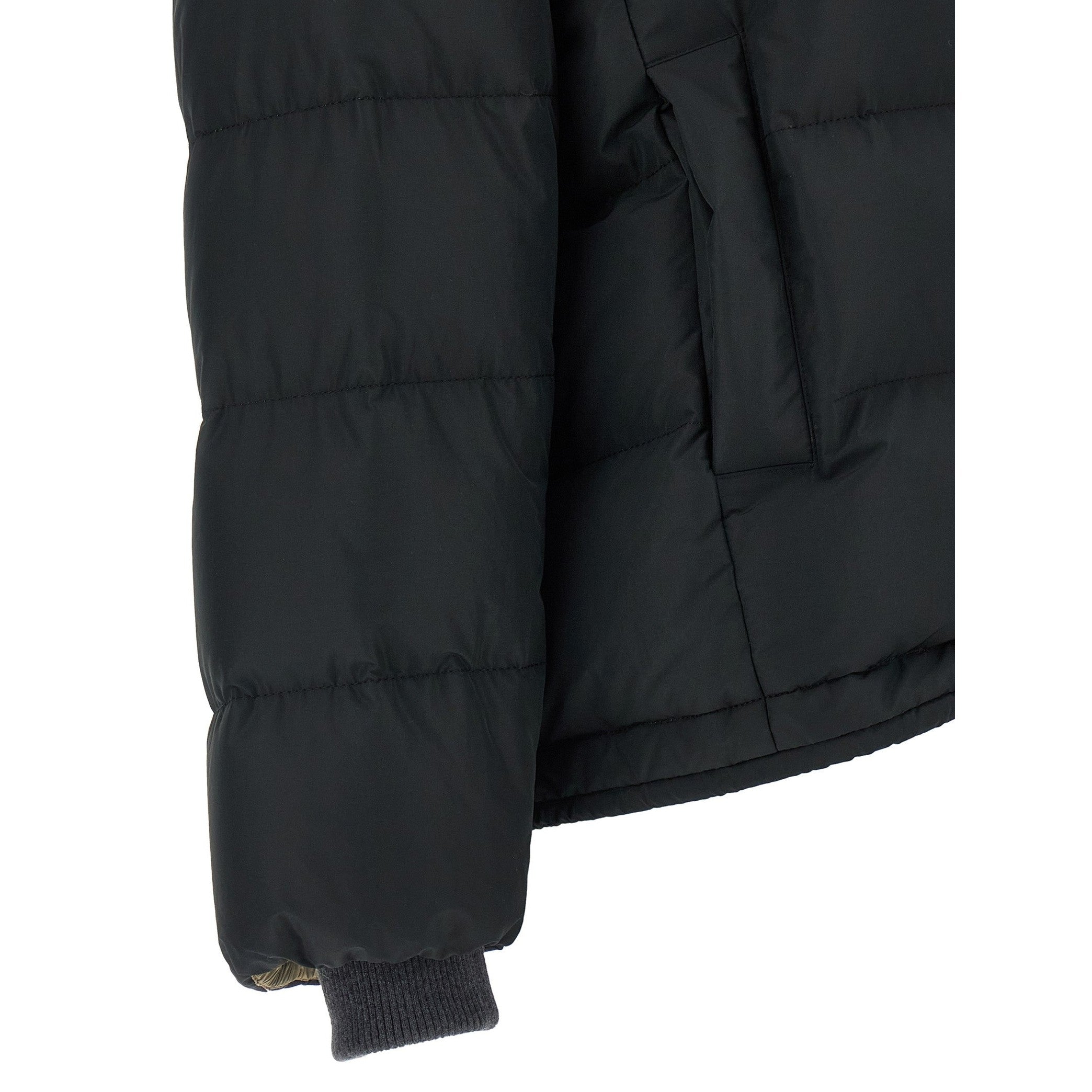 Black Cotton Full-Length Jacket