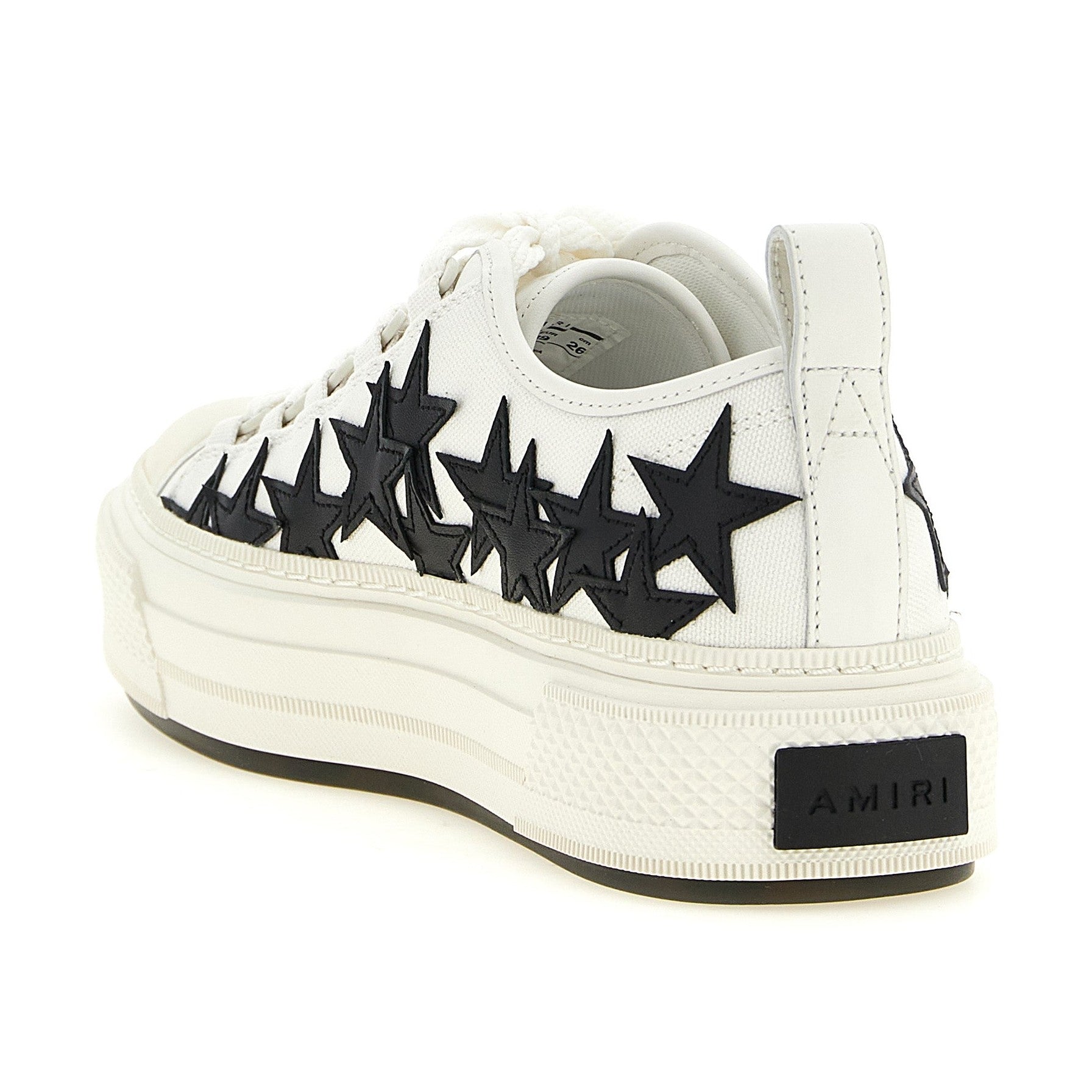 White Cotton Low Top Sneakers